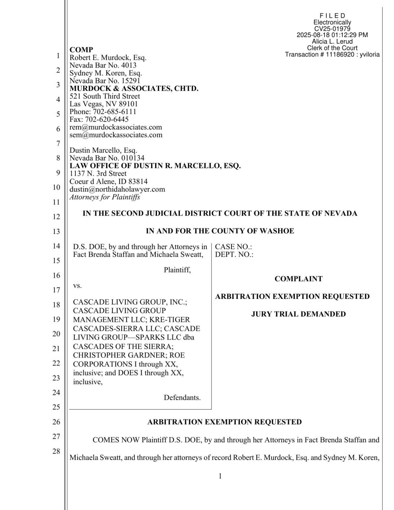 Court Documents: Lawsuit alleging facilities failure to protect a resident from sexual assault