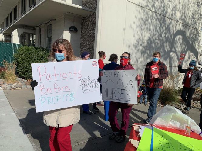 Nurses Picket For Increased Staffing Levels At Saint Mary's Regional Medical Center