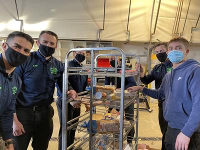 Reno Firefighters Delivering Holiday Food Baskets 1