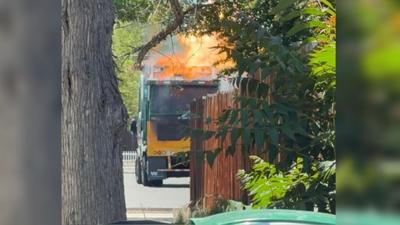 WM trash truck in Reno