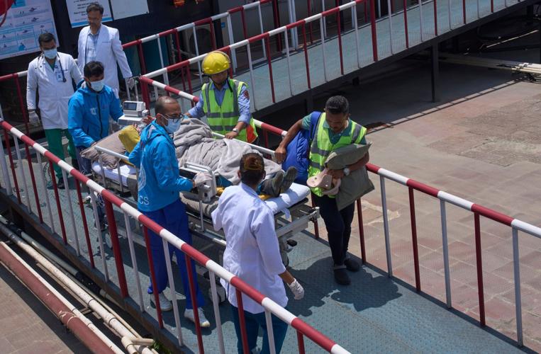 CORRECTION Nepal Everest Sherpa Rescued