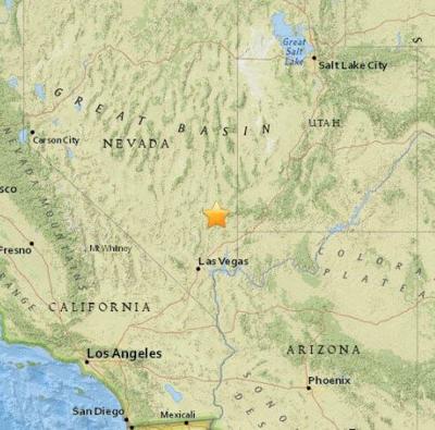 4.8 Magnitude Earthquake Centered Near Caliente, Felt in Las Vegas