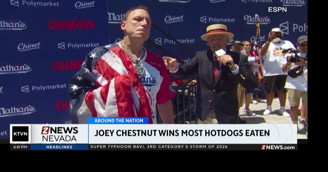 Joey Chestnut ate his way to winning another Mustard Belt