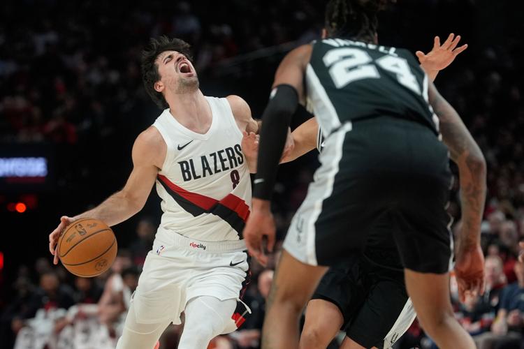 Spurs Trail Blazers Basketball