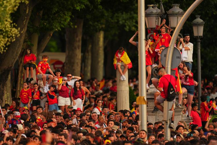Spain WCup Soccer Celebration