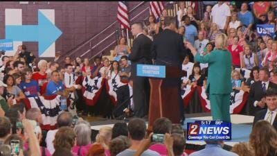 Protester Tries to Rush Stage at Clinton Rally