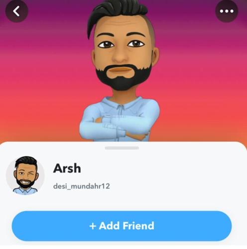 Arsh Bhardwaj Snapchat handle
