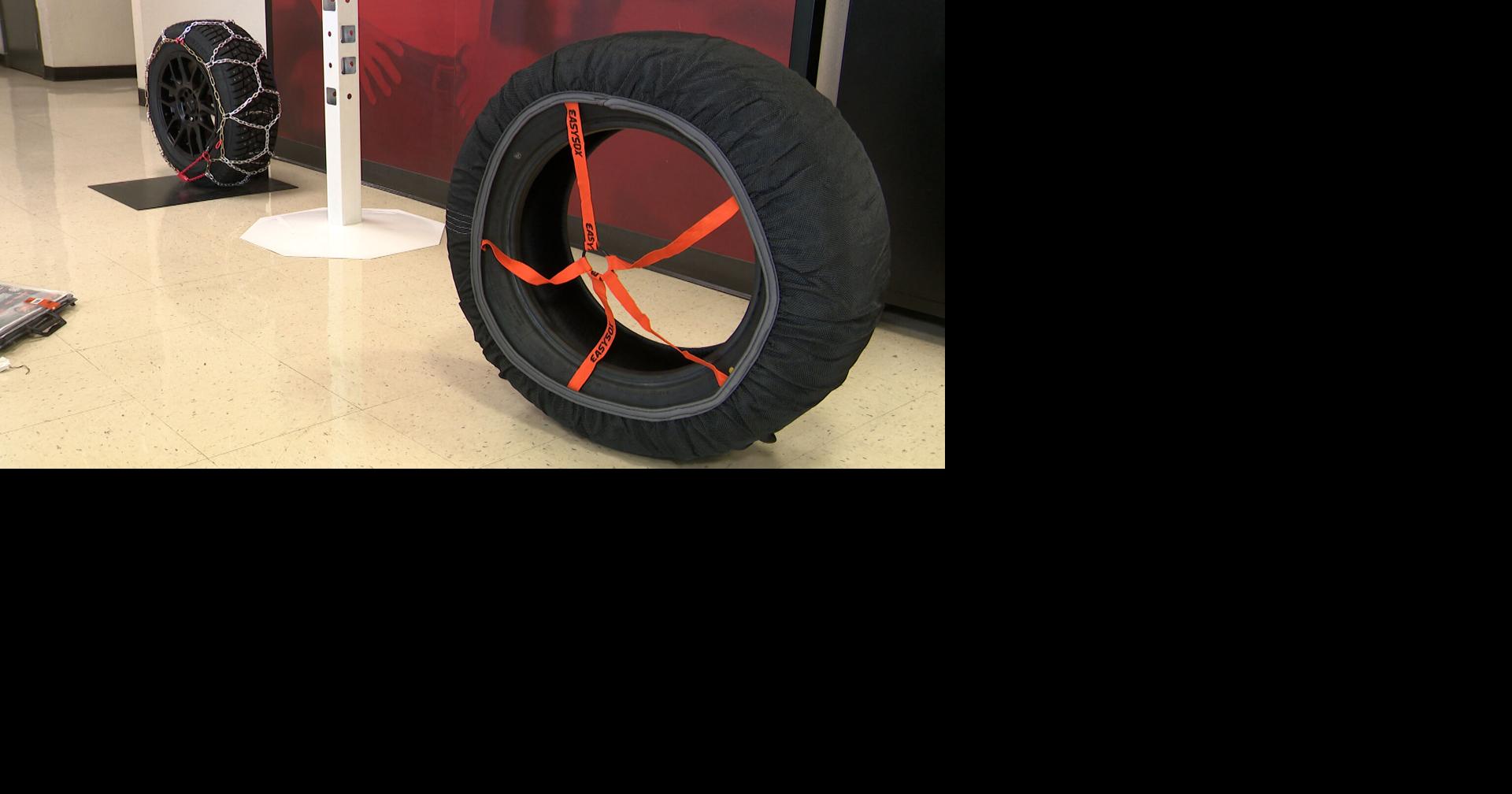Struggle with tire chains? Snow socks serve as an easier alternative ...