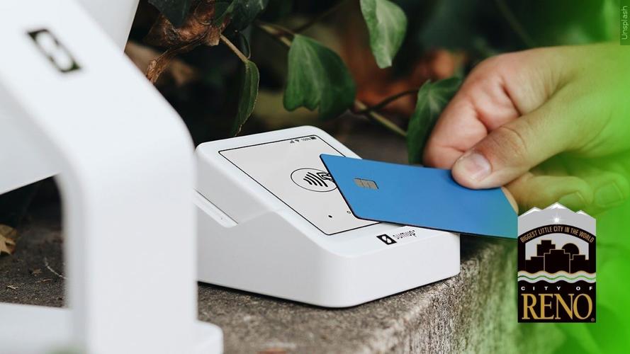 Card payment with City of Reno logo