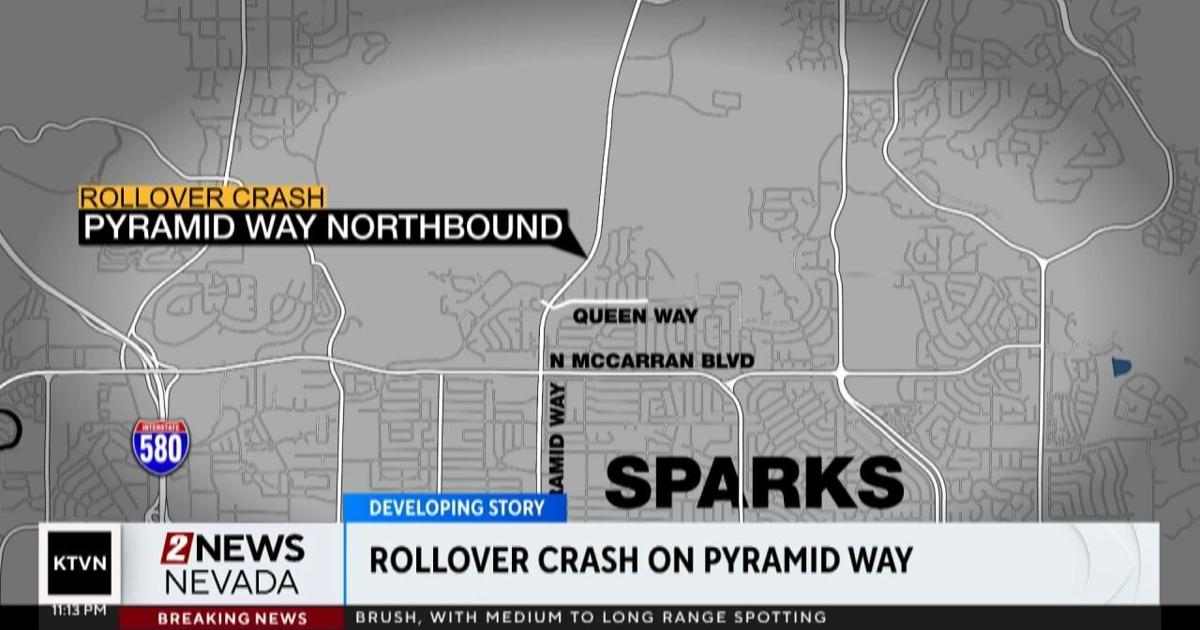 Rollover crash on Pyramid Way north near Disc Drive in Sparks | Local ...