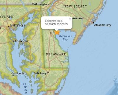 USGS: 4.4 Magnitude Earthquake Hits Near Dover, Delaware