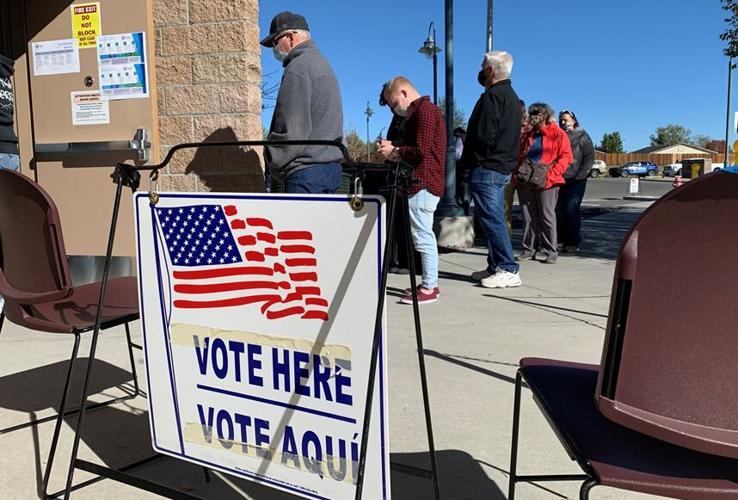 Vote here sign