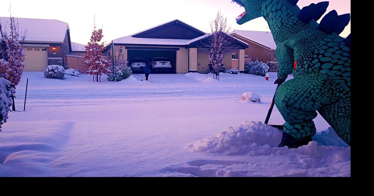 TRex Shovels Snow in Silver Springs, NV Video