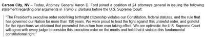 AG Ford statement