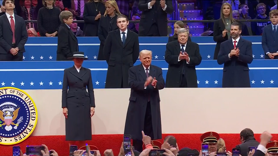 Mrs. Trump, President Trump in Capital One Arena