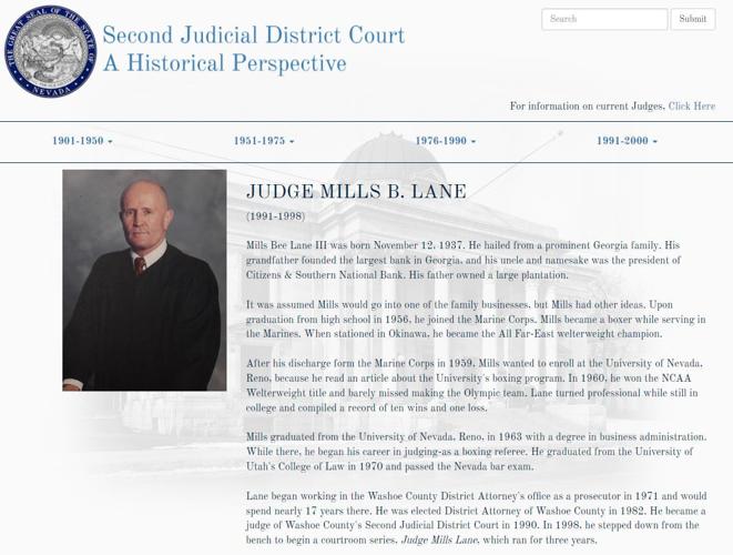 Mills Lane biography from Washoe Court