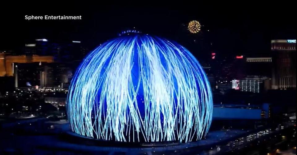 Las Vegas' Sphere Lights Up the City's Skyline for the First Time