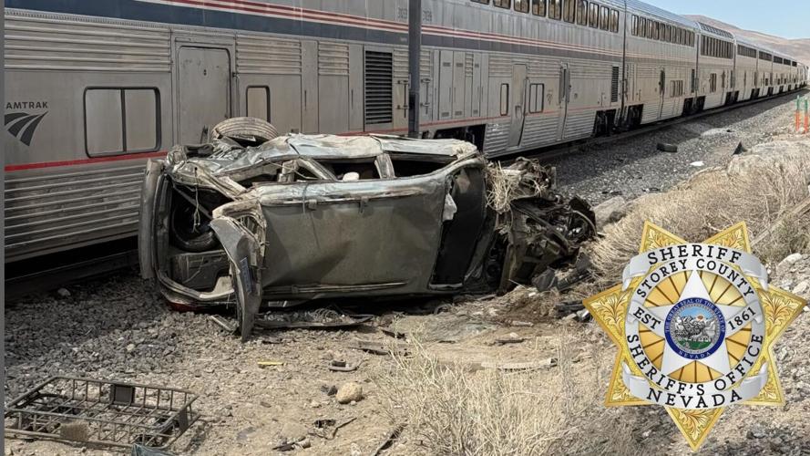 Train vs car crash in Storey County