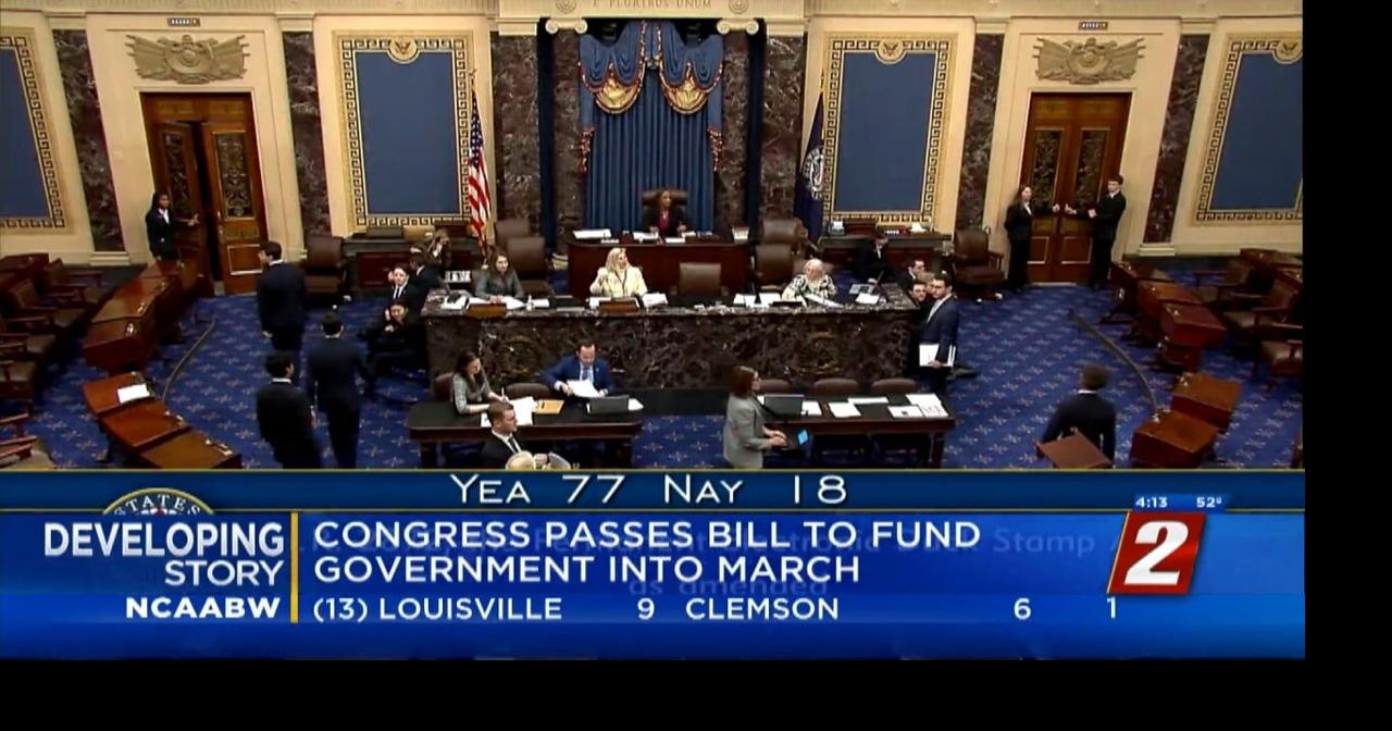 Congress Passes Bill to Fund Government into March | News | 2news.com