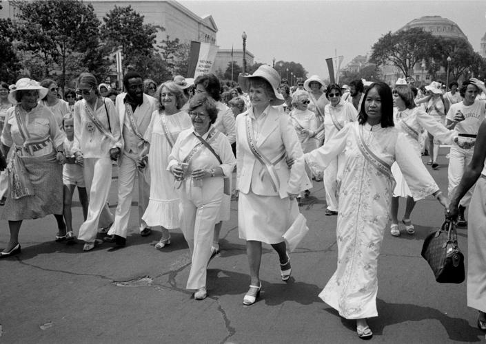 Photos show Gloria Steinem through decades as a leading voice of the women’s movement