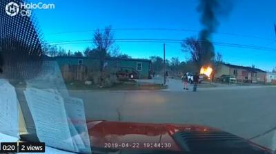 Caught on Camera: Firefighters Quickly Extinguish Shed Fire in Sun Valley