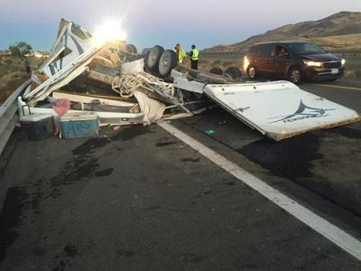 Crash at I-80 near Mogul