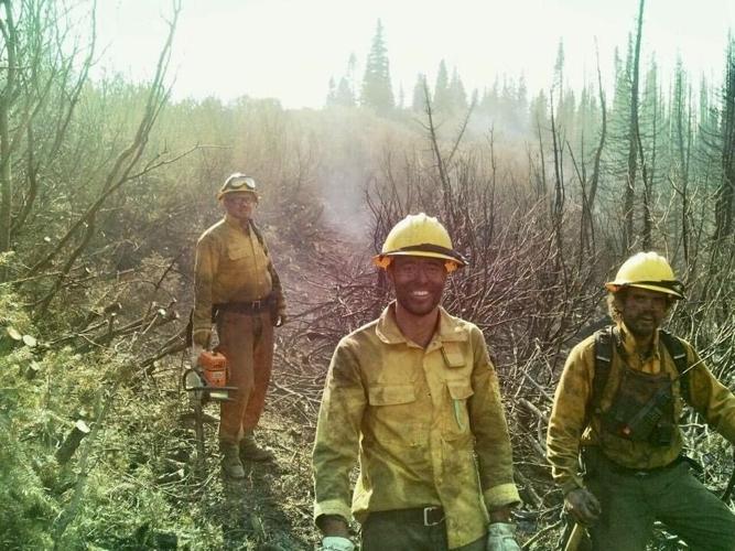 Anders Boyd on fire line