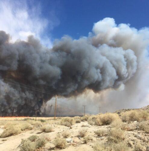 Wildfire in Inyo County, California 100% Contained