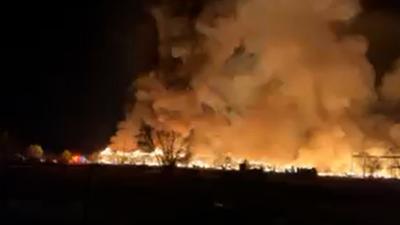 Old SPI Mill fire - Photo