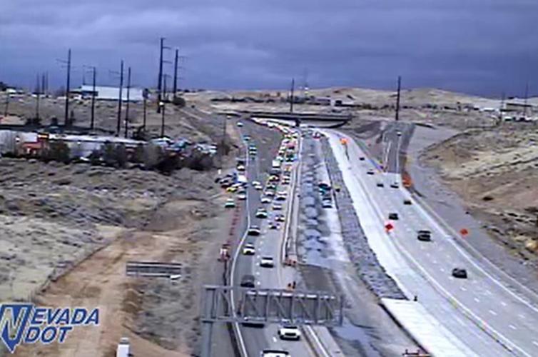 5-car crash on Highway 395 near Parr Blvd.