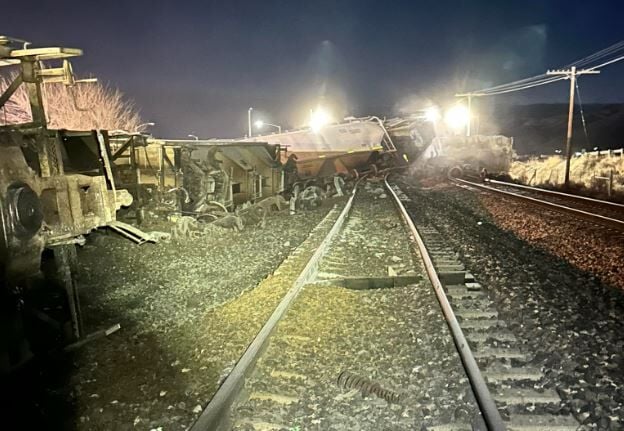 Train derailment in Elko