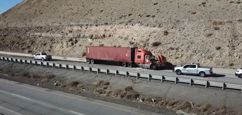 Semi-Truck Crash Closes Portion Of I-80 Near Lockwood | News | 2news.com