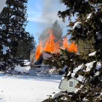 No one injured after reported explosion causes house fire in Meyers