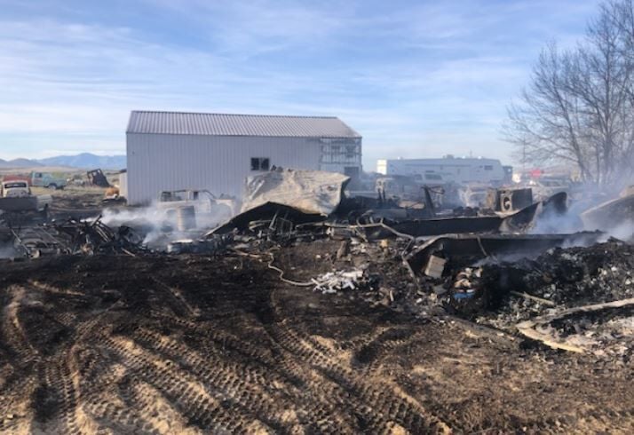 Fire chars yard in Winnemucca