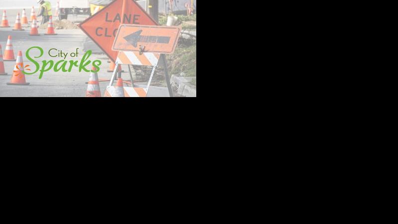 Lanes Closed w/ City of Sparks logo