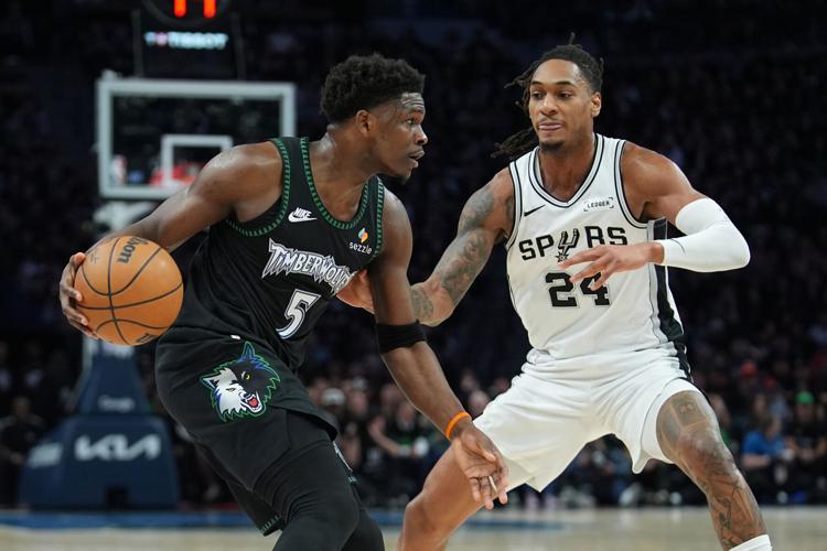 Spurs Timberwolves Basketball