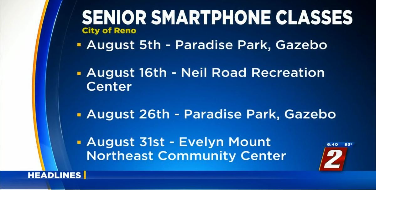 Free Smart Phone Classes for Seniors | News | 2news.com