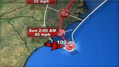 Tropical Storm Ana Nears Coast of Carolinas