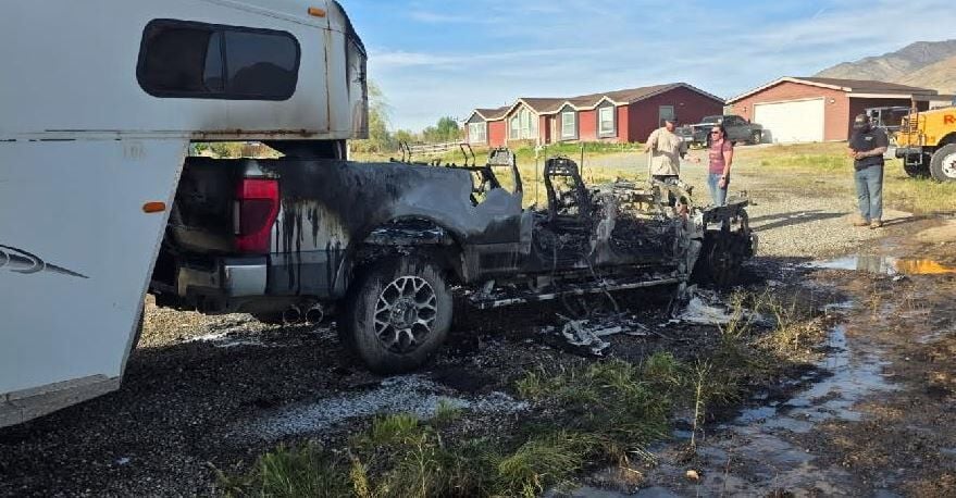 Truck damaged in Winnemucca fire