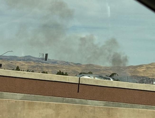 Fire seen along I-80