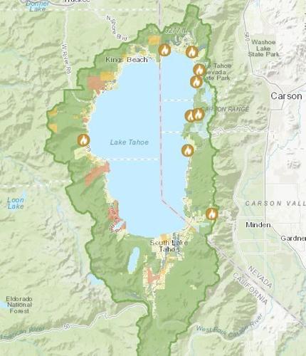 Lake Tahoe prescribed burn map  011325