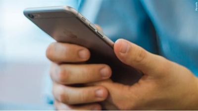 Person holding phone