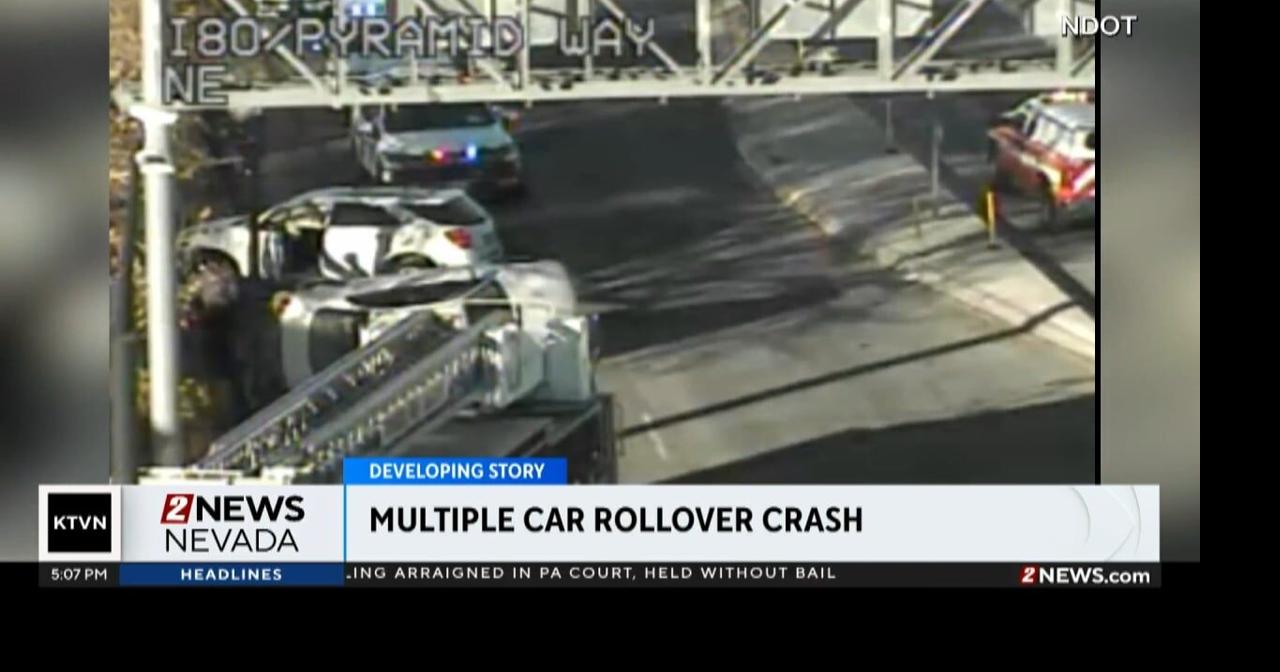 Rollover crash on Pyramid in Sparks closes one lane | Videos | 2news.com