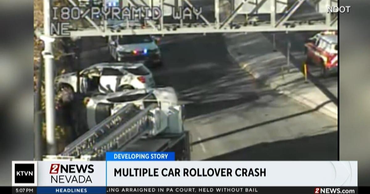 Rollover crash on Pyramid in Sparks closes one lane | Videos | 2news.com