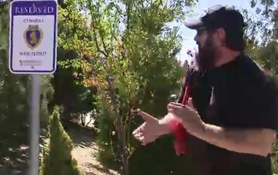 Combat Wounded Parking at Reno's "Purple Heart School"