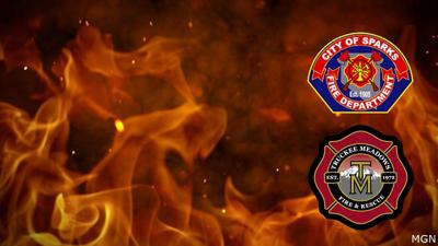 Fire background, Sparks Fire & TMFR Badges