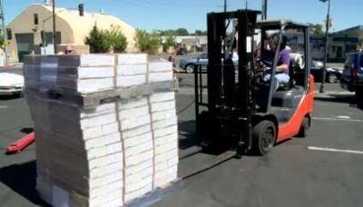 Catholic Charities Receives Large Food Donation