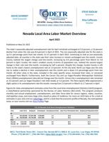 Nevada Local Area Labor Market Report, April 2022