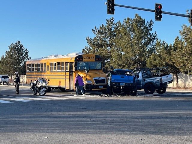 Crash involving school bus in Spanish Springs