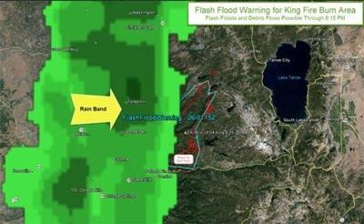 Flash Flooding Warning Issued for King Fire Burn Area